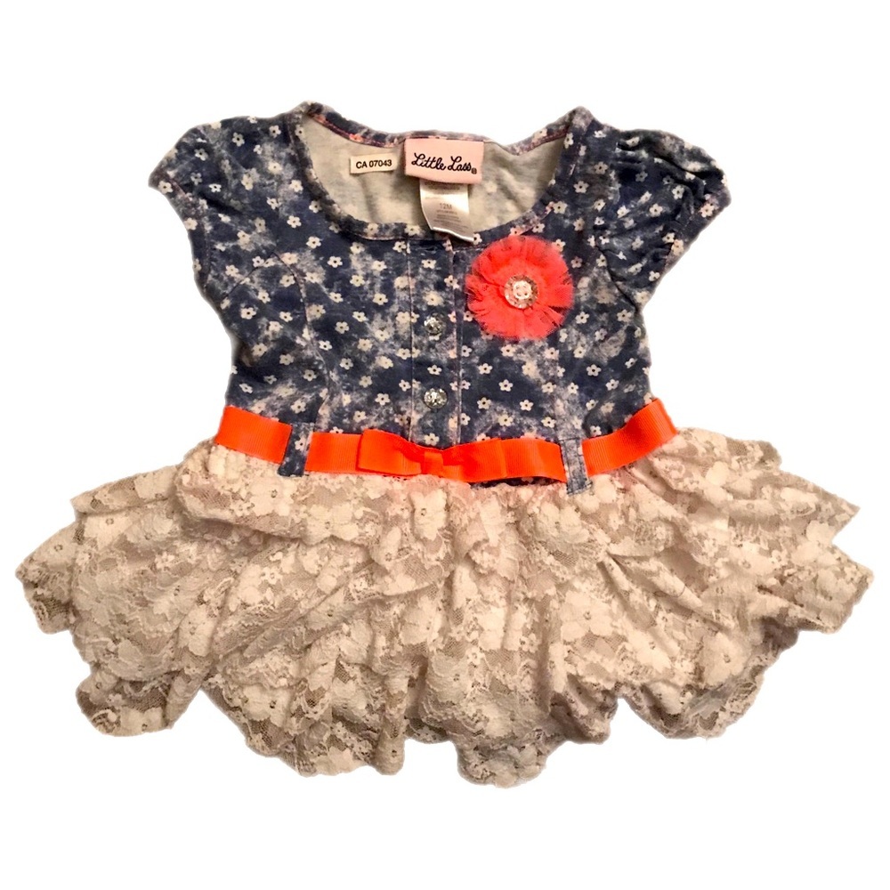 🌸5/$10🌸Little Lass adorable girl dress 12M 🌸